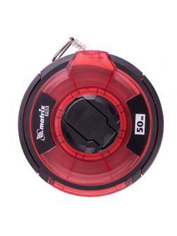 Рулетка геодезическая 50 м х 12,5 мм, закрытый корпус, стальная лента, односторонняя шкала, Pro Matrix