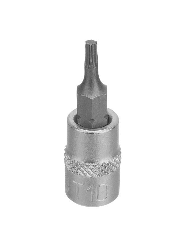 Головка с битой вставкой T10, квадрат 1/4, CrV Stels