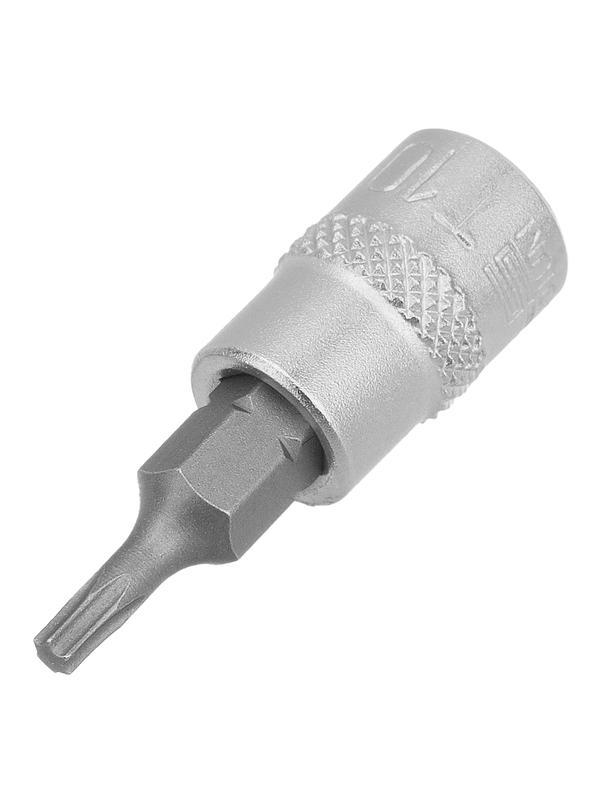 Головка с битой вставкой T10, квадрат 1/4, CrV Stels