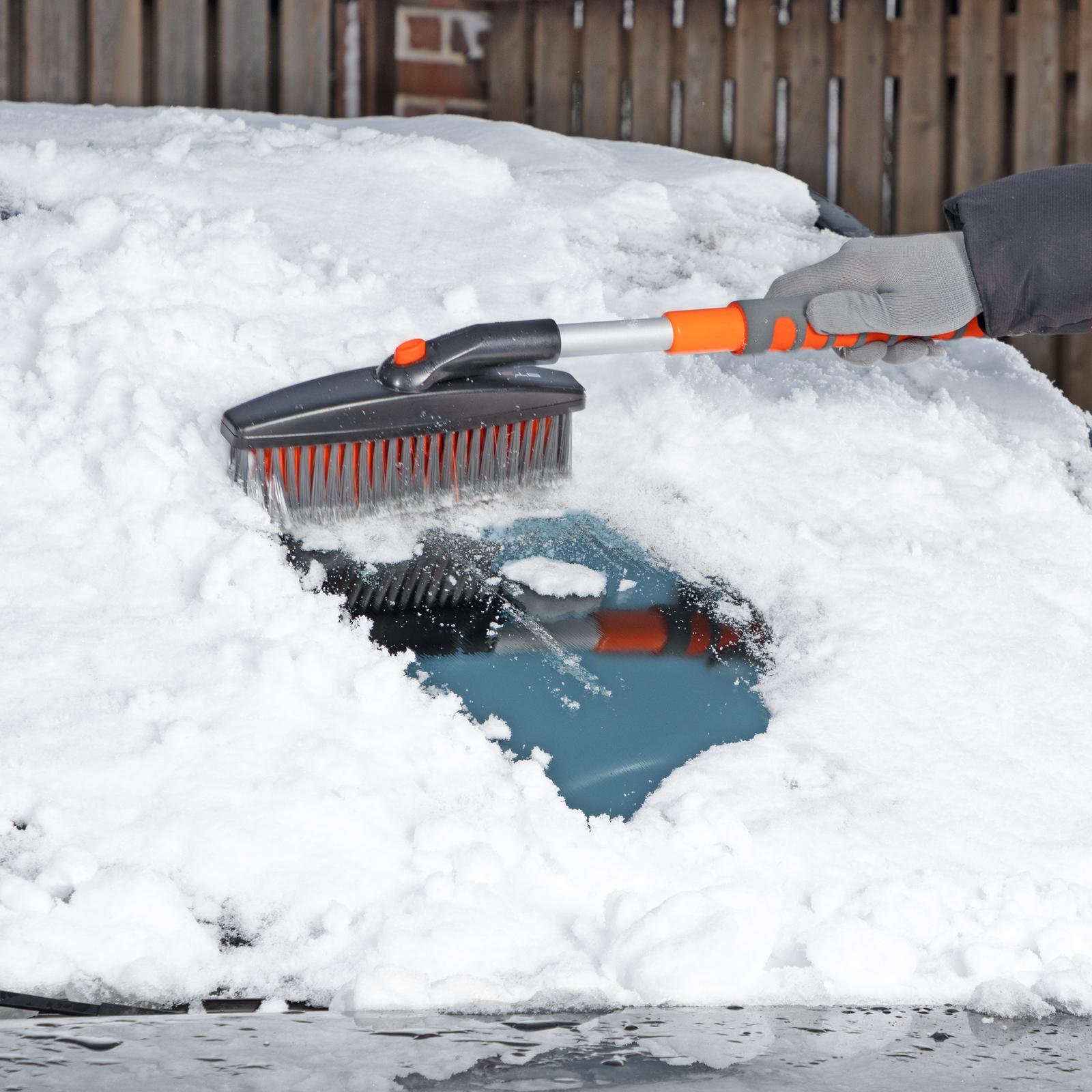 Щетка-сметка для снега со скребком телескопическая Stels 55313