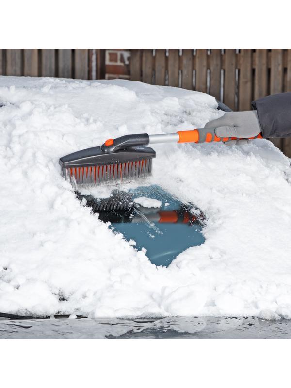 Щетка-сметка для снега со скребком телескопическая Stels 55313