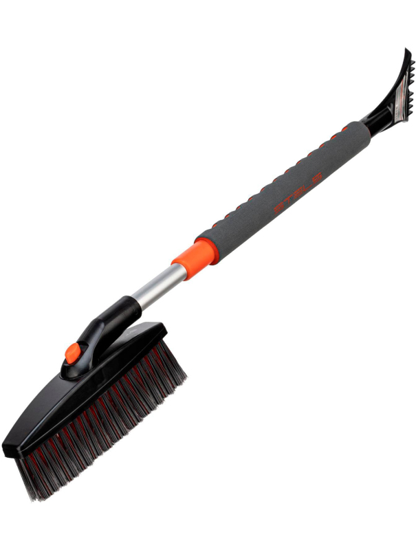 Щетка-сметка для снега со скребком телескопическая Stels 55313