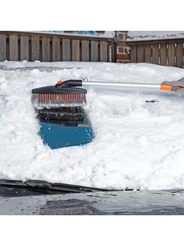 Щетка-сметка для снега со скребком телескопическая Stels 55313
