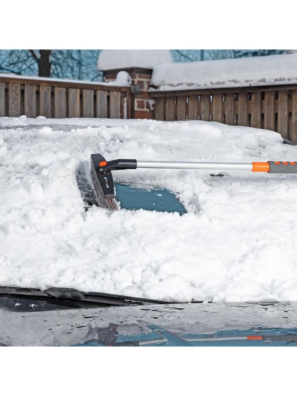 Щетка-сметка для снега со скребком телескопическая Stels 55313