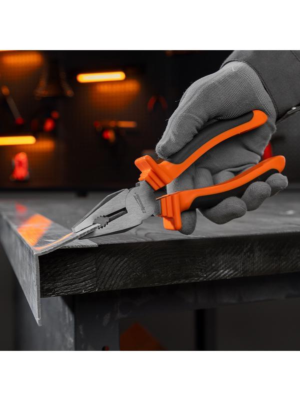 Плоскогубцы комбинированные Comfort, 200 мм, шлифованные, двухкомпонентные рукоятки Sparta