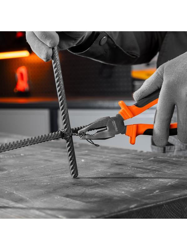 Плоскогубцы комбинированные Comfort, 200 мм, шлифованные, двухкомпонентные рукоятки Sparta