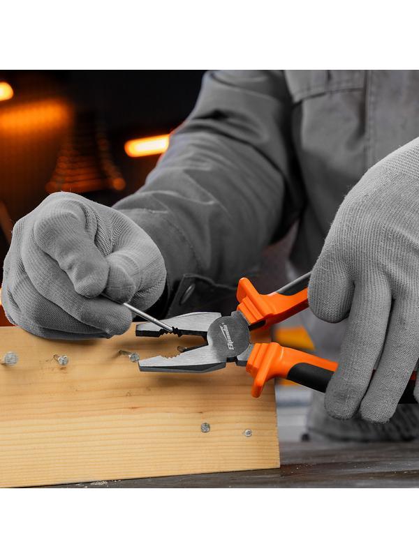 Плоскогубцы комбинированные Comfort, 200 мм, шлифованные, двухкомпонентные рукоятки Sparta