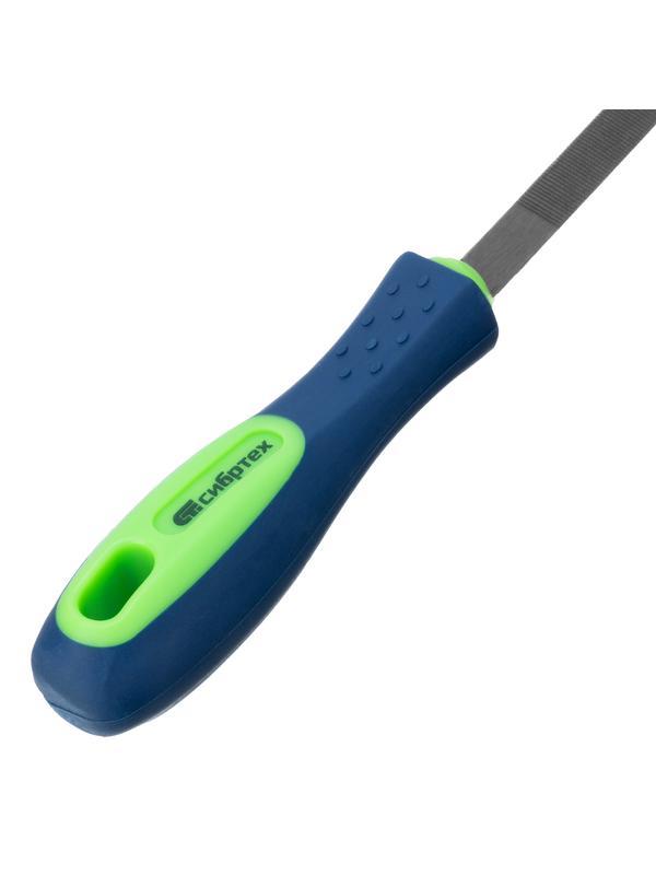 Напильник, 150 мм, трехгранный, двухкомпонентная рукоятка, №2 Сибртех