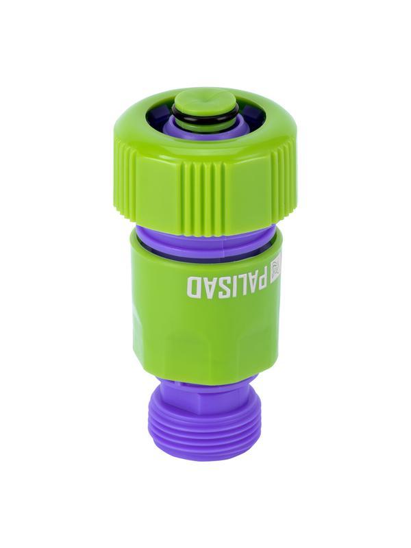 Соединитель-адаптер пластмассовый, 3/4, внешняя резьба, соединитель шланга 3/4 Palisad