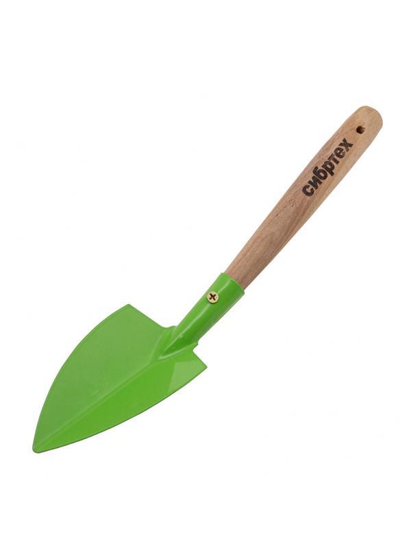 Совок посадочный широкий, 70 х 310 мм, стальной, деревянная рукоятка, Агроном, Россия, Сибртех