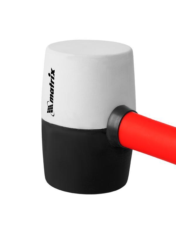 Киянка резиновая, 450 г, черно-белая резина, фибергласовая рукоятка Matrix