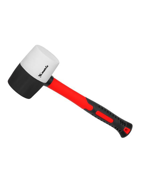 Киянка резиновая, 450 г, черно-белая резина, фибергласовая рукоятка Matrix