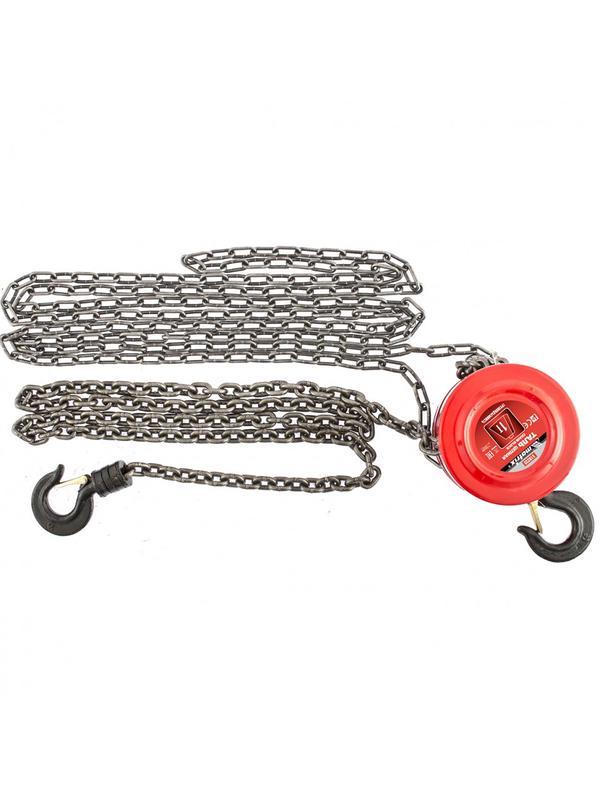 Таль цепная, 1 т, H подъема 2.5 м, расстояние между крюками 300 мм Matrix