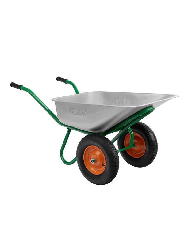 Тачка садово-строительная, 2-х колесная, усиленная, грузоподъемность 320 кг, объем 100 л Palisad