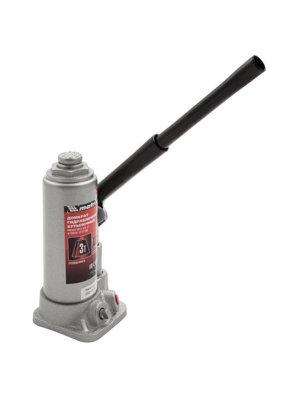 Домкрат гидравлический бутылочный, 3 т, высота подъема 194-372 мм Matrix