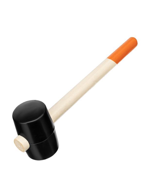 Киянка резиновая, 450 г, черная резина, деревянная рукоятка Sparta