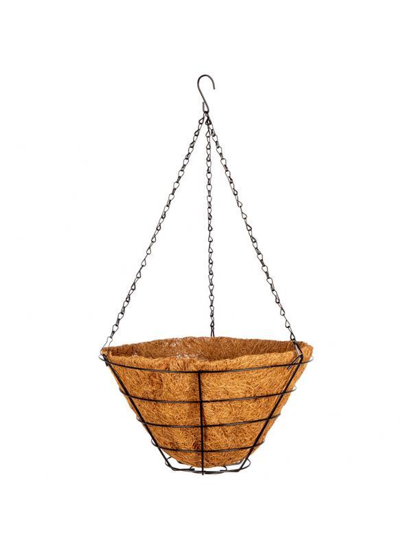 Кашпо подвесное с вкладышем из коковиты, конус D 35 см Palisad