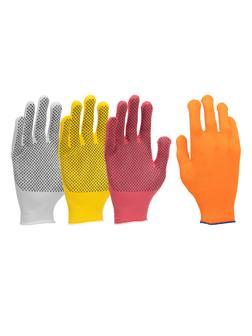 Перчатки в наборе, 4 пары, цвета в ассортименте, ПВХ точка, L, Россия// Palisad