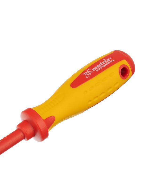 Отвертка Insulated, SL5.5 x 125 мм, CrMo, до 1000 В, двухкомпонентная рукоятка Matrix Professional