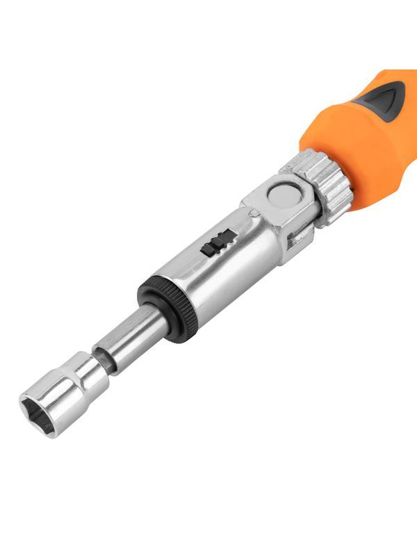 Отвертка реверсивная с шарниром, биты, торцевые головки, 18 шт, Sparta