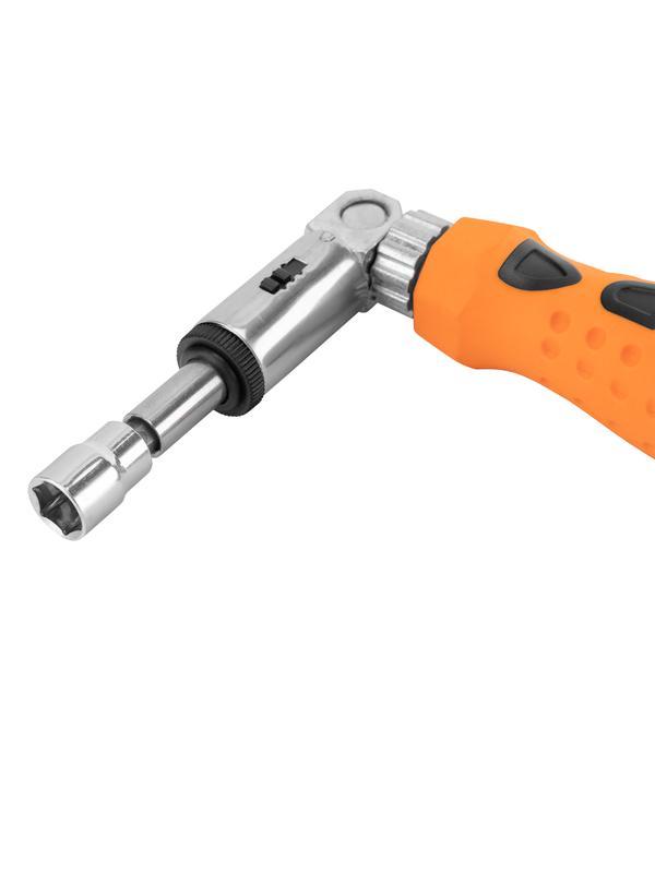 Отвертка реверсивная с шарниром, биты, торцевые головки, 18 шт, Sparta