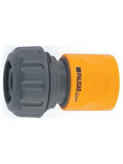 Соединитель пластмассовый, быстросъемный для шланга 3/4, однокомпонентный Palisad Luxe