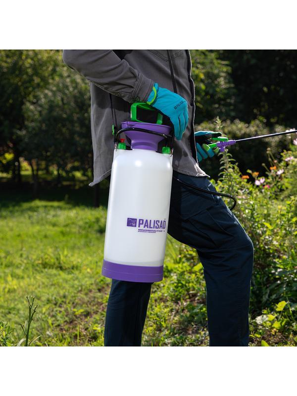 Опрыскиватель ручной усиленный с горловиной 7 л, с насосом, шлангом и разбрызгивателем Palisad