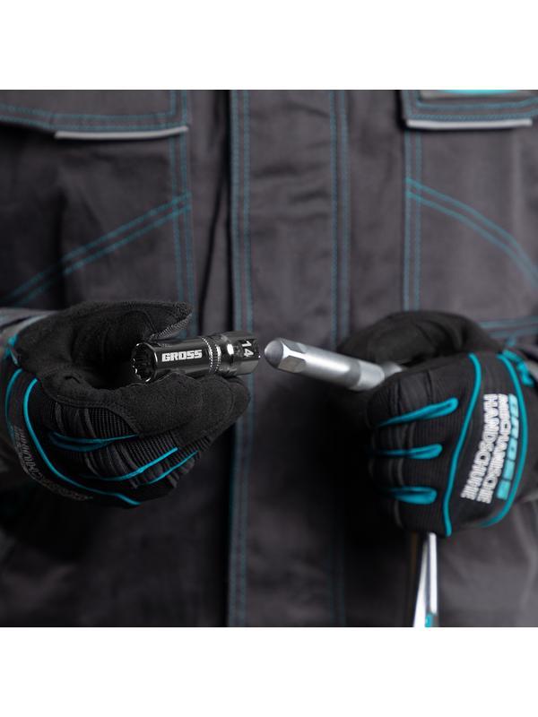 Головка торцевая свечная, магнитная, двенадцатигранная, 14 мм, под квадрат 1/2 Gross