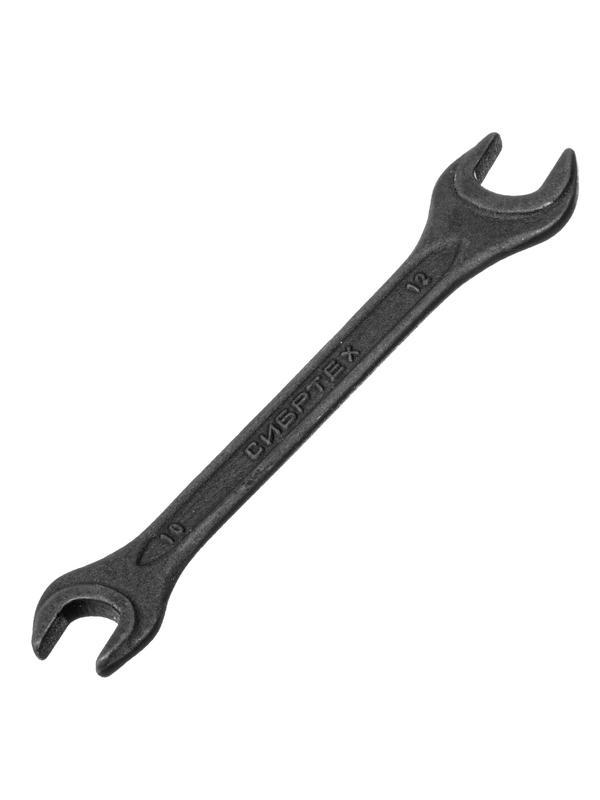 Ключ рожковый,10 х 12 мм, CrV, фосфатированный Сибртех