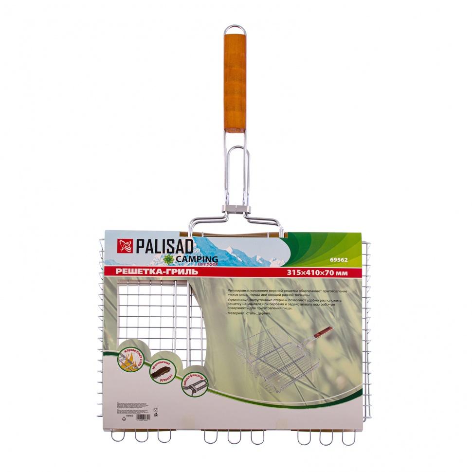 Решетка гриль 315 х 410 х 70 мм, объемная, хромированная Camping Palisad