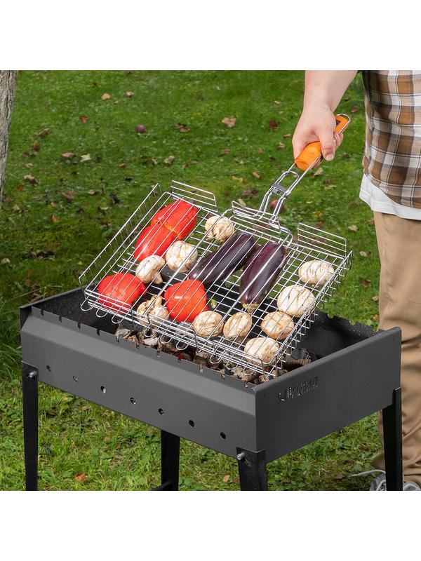 Решетка гриль 315 х 410 х 70 мм, объемная, хромированная Camping Palisad