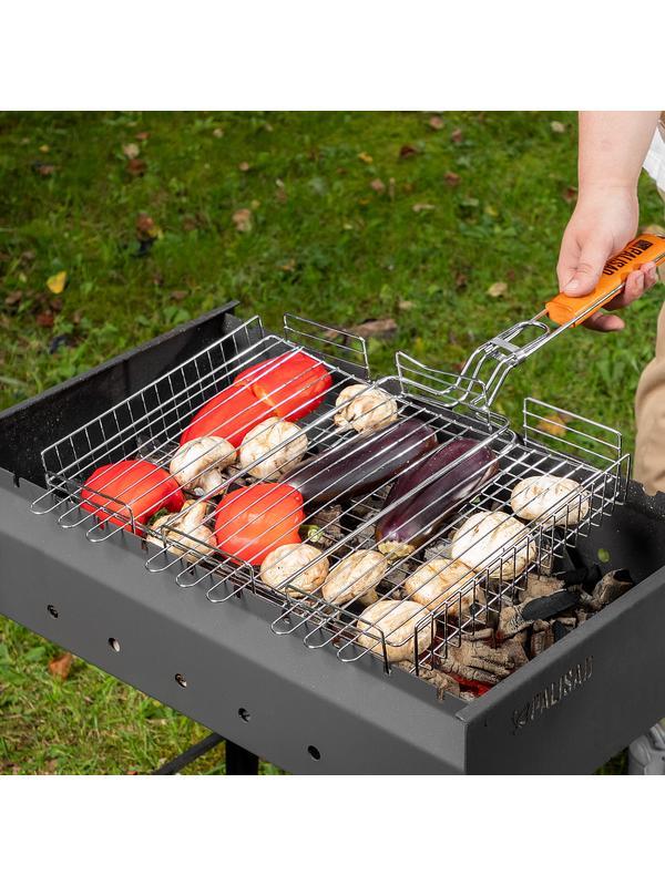 Решетка гриль 315 х 410 х 70 мм, объемная, хромированная Camping Palisad