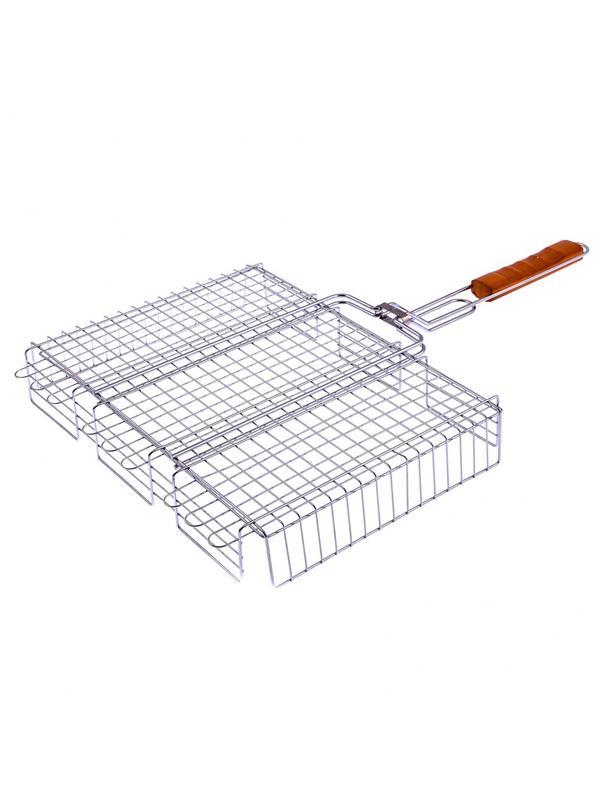 Решетка гриль 315 х 410 х 70 мм, объемная, хромированная Camping Palisad