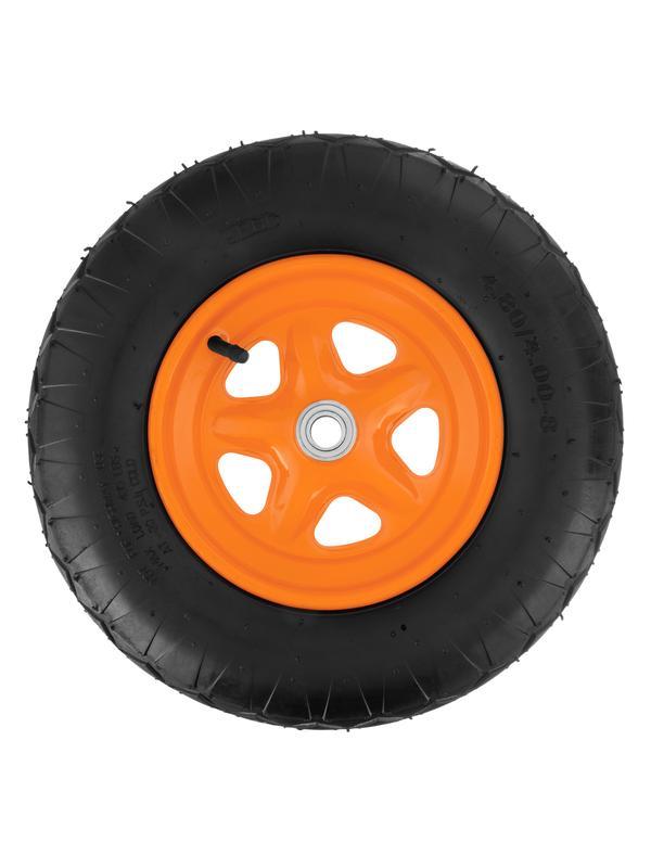 Колесо пневматическое «Звезда» 4.80/4.00-8 D380 мм, внутренний диаметр подшипника 20 мм, длина оси 90 мм Palisad