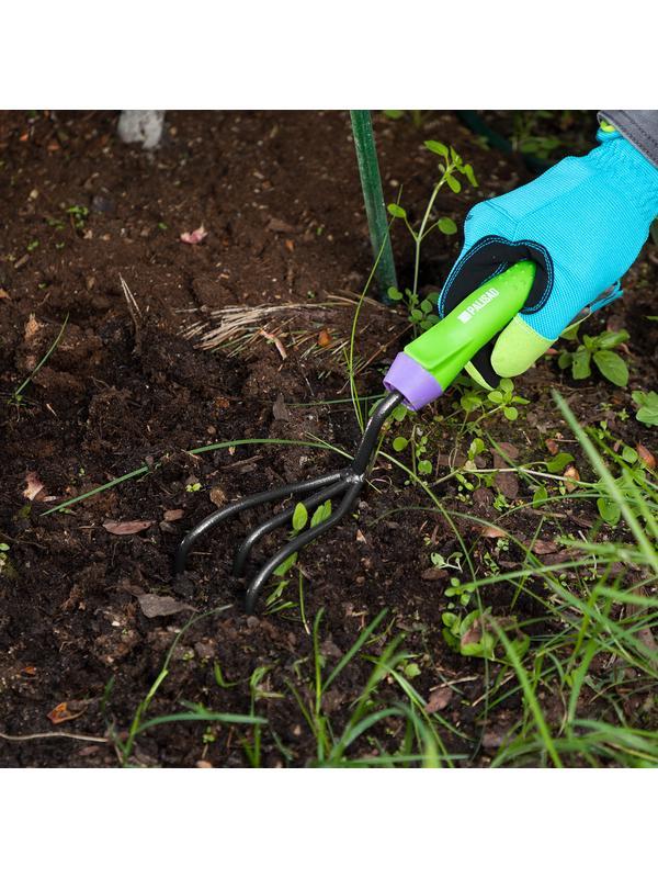 Рыхлитель 3 - зубый, 60 х 310 мм, стальной, обрезиненная эргономичная рукоятка, Era, Palisad