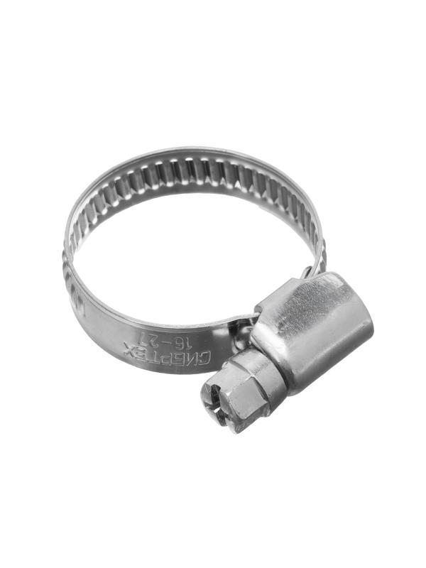 Хомуты нержавеющая сталь, Стандартное болтовое крепление 16-27 мм, 100 штук в упаковке, ширина 9 мм Сибртех