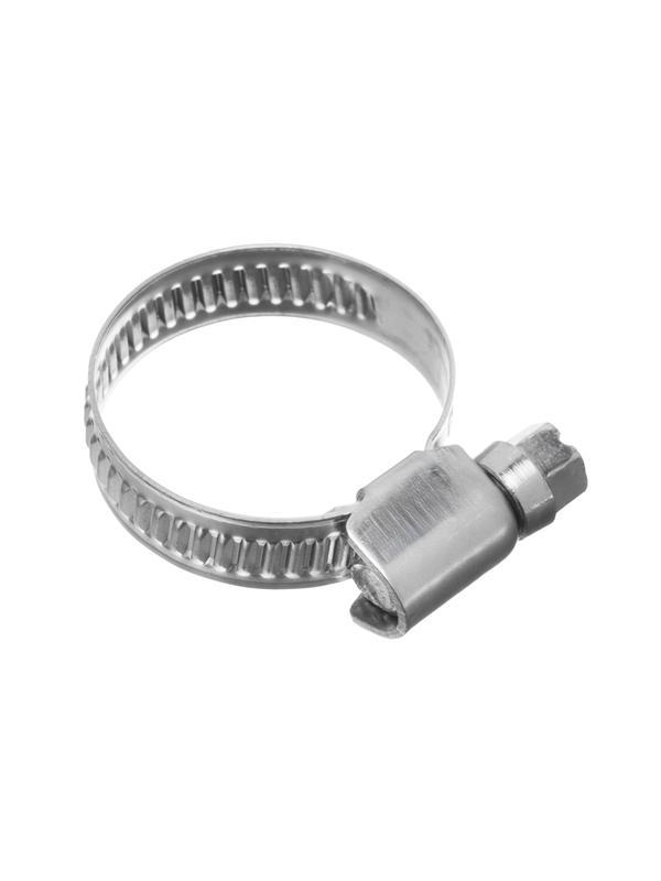 Хомуты нержавеющая сталь, Стандартное болтовое крепление 16-27 мм, 100 штук в упаковке, ширина 9 мм Сибртех