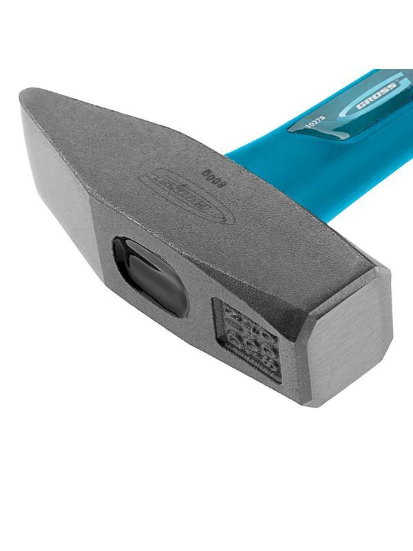 Молоток слесарный, 800 г, квадратный боек, фибергласовая обрезиненная рукоятка Gross