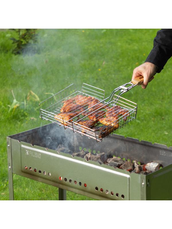 Мангал с ребрами жесткости 700 х 300 х 700 мм, Россия Camping Palisad