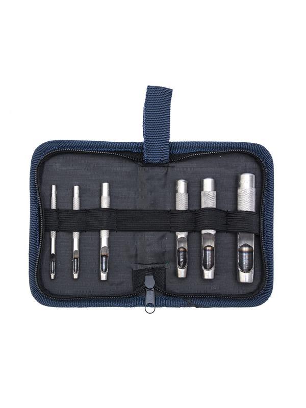 Набор пробойников для кожи 2 3 4 5 6 8 9 10 13 мм, 9 шт, чехол Сибртех