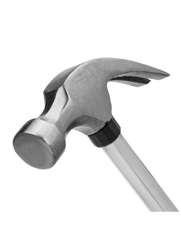 Молоток-гвоздодер, 450 г, боек 27 мм, металлическая трубчатая обрезиненная рукоятка Sparta