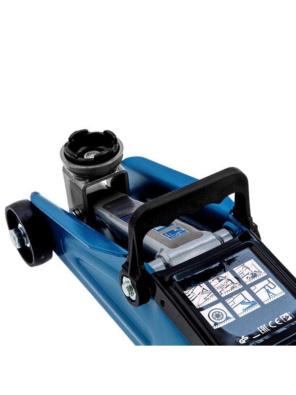 Домкрат гидравлический подкатной, 2 т, h подъема 140-340 мм Stels