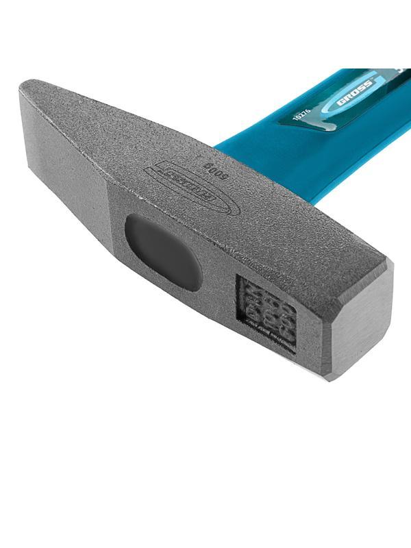 Молоток слесарный, 500 г, квадратный боек, фибергласовая обрезиненная рукоятка Gross