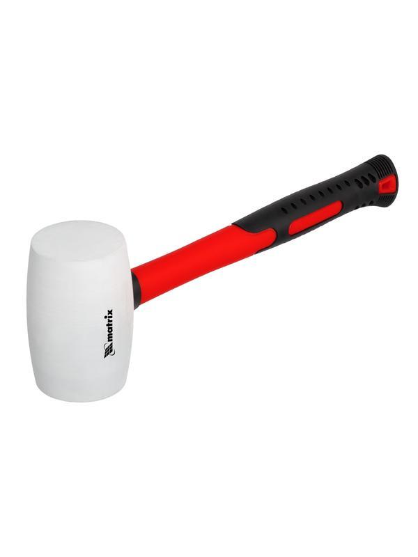 Киянка резиновая, 450 г, белая резина, фибергласовая рукоятка Matrix