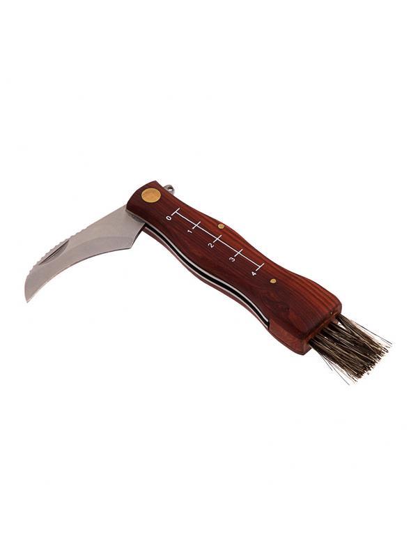 Нож грибника складной, 145 мм, деревянная рукоятка, Palisad