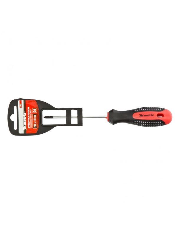 Отвертка Fusion, PH0 х 80 мм, CrV, трехкомпонентная рукоятка 