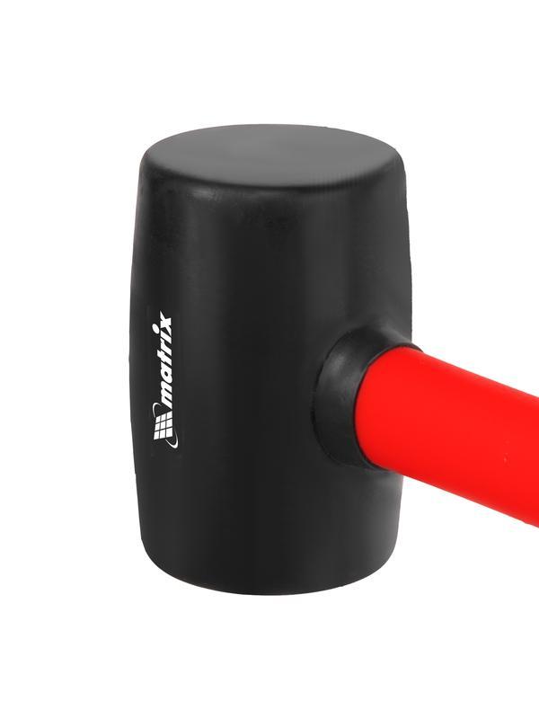 Киянка резиновая, 450 г, черная резина, фибергласовая рукоятка Matrix