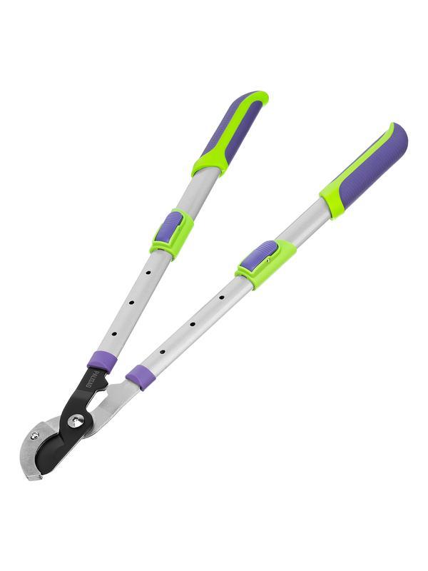 Сучкорез с наковальней, 540 -705 мм, телескопические стальные обрезиненные рукоятки, Palisad