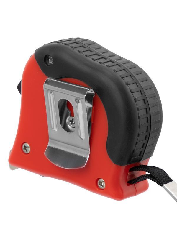 Рулетка Double fixation,3 м х 16 мм,обрезиненный корпус,двойная плавная фиксация Matrix