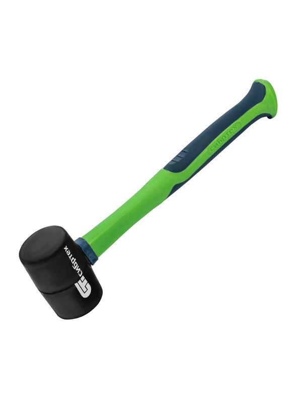 Киянка резиновая, 225 г, черная резина, фибергласовая рукоятка Сибртех